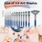 Paint Brush Set,Rosmax Artist Paint Brushes-Nylon Hair and 15 Different Sizes for Acrylic Painting,Oil,Watercolor,Fabric-Great for Kids Adult Drawing Arts Crafts Supplies or Beginners,Professional